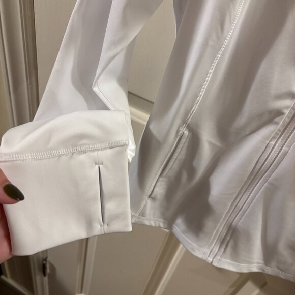 Velocity Women's White Athletic Full-Zip Jacket with Thumbholes ~ Large ~ NWT - Picture 2 of 6